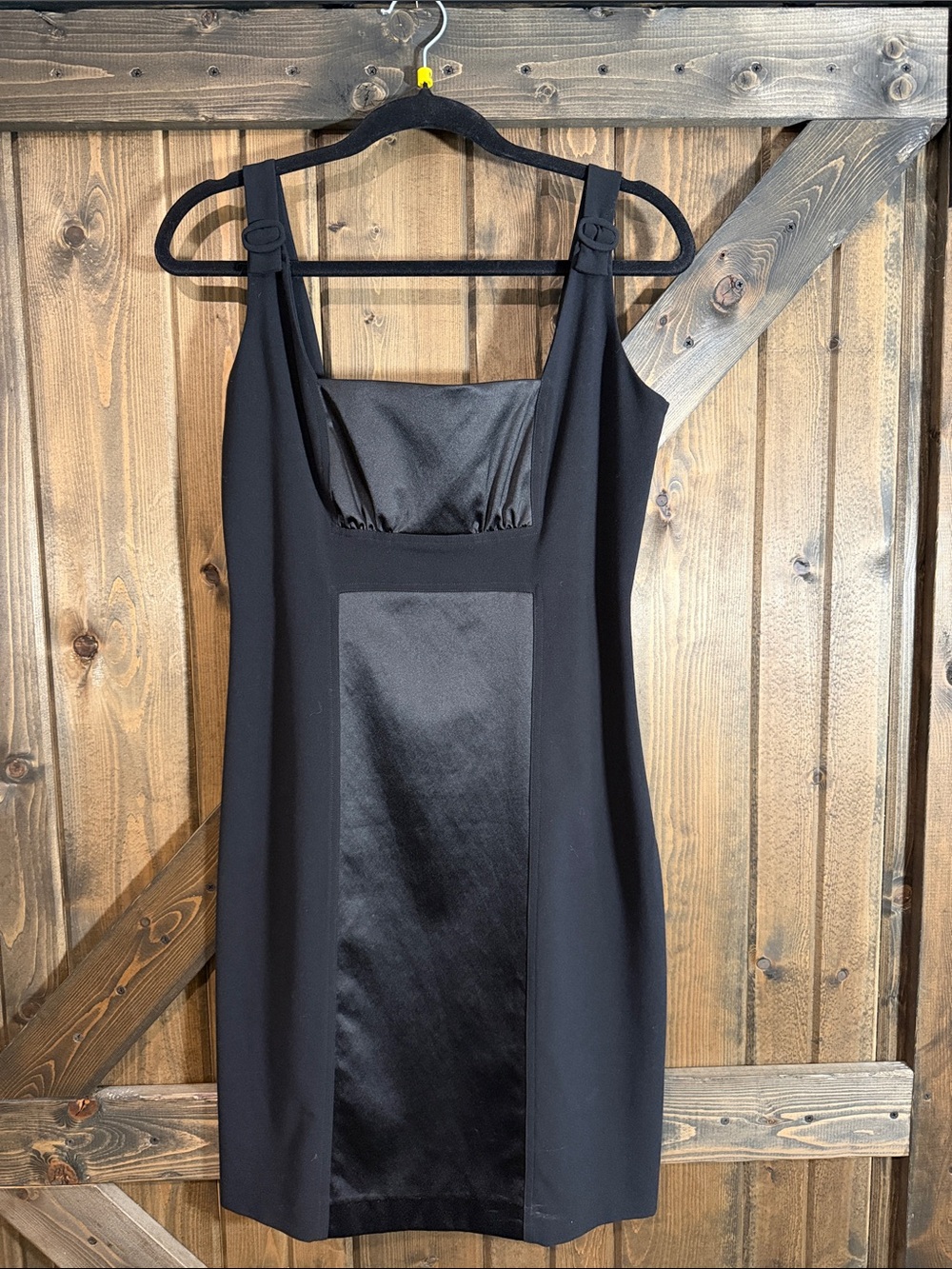 Nine West Black Satin Cocktail Dress